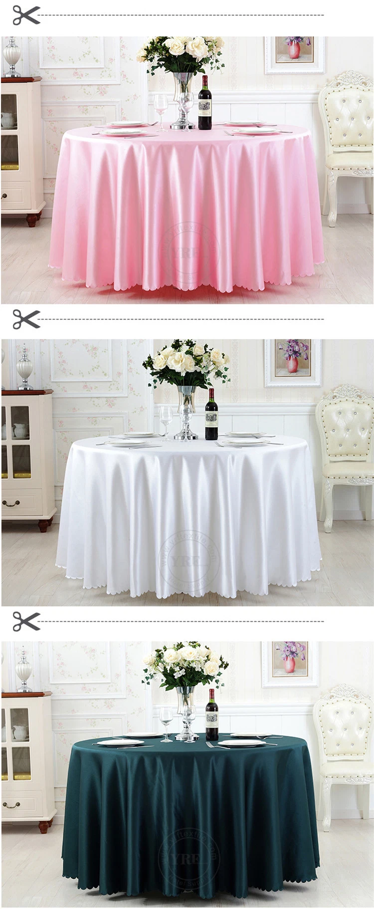 Hot Pink Round Tablecloth Plastic Disposable Table Cover